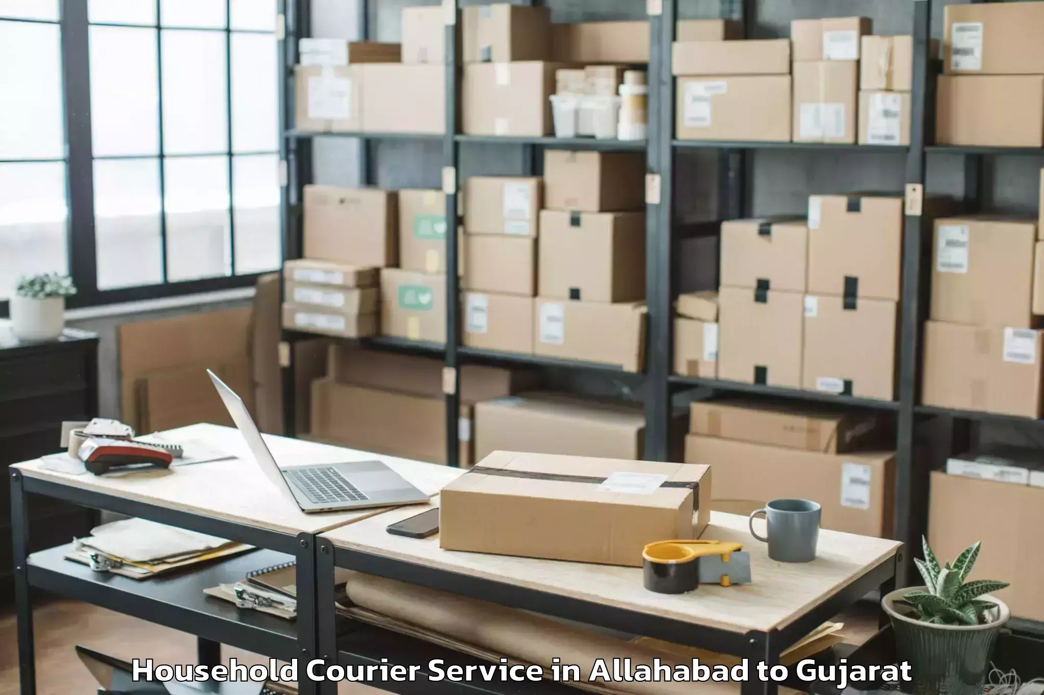 Easy Allahabad to Girgadhada Household Courier Booking